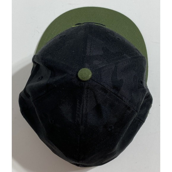 Cleveland Indians 7 3/8 New Era Exclusive Fitted Hat Cap Green Black Camo - Picture 6 of 12